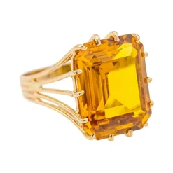 Bague Cocktail Or jaune Citrine