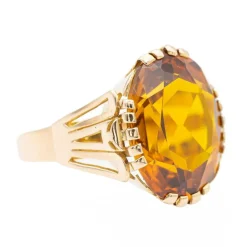 Bague Cocktail Or jaune Citrine