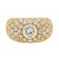 Bague Cocktail Or jaune Diamant