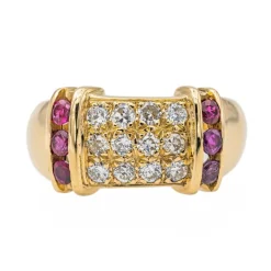 Bague Cocktail Or jaune Diamant
