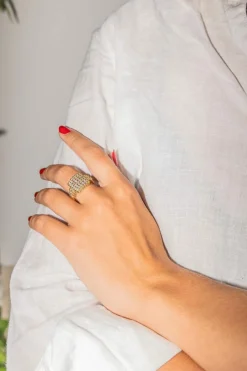 Bague Cocktail Or jaune Diamant