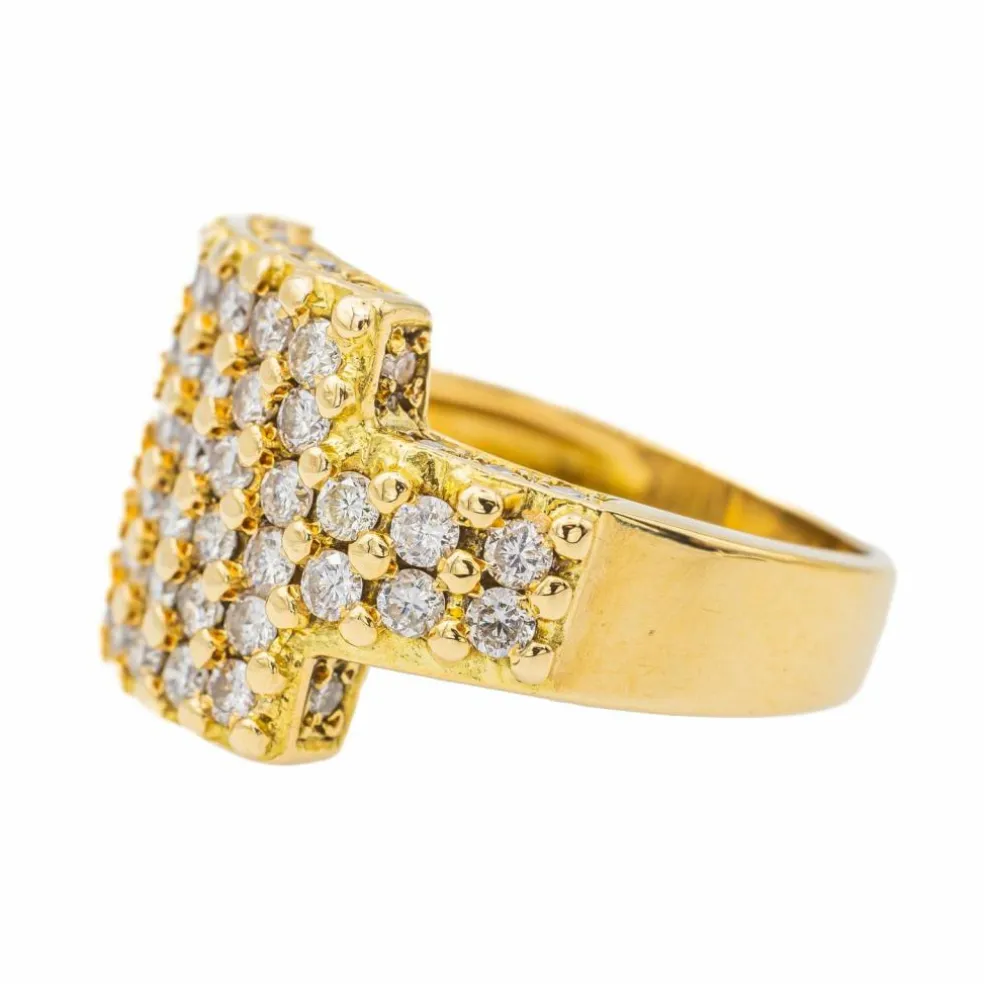 Bague Cocktail Or jaune Diamant