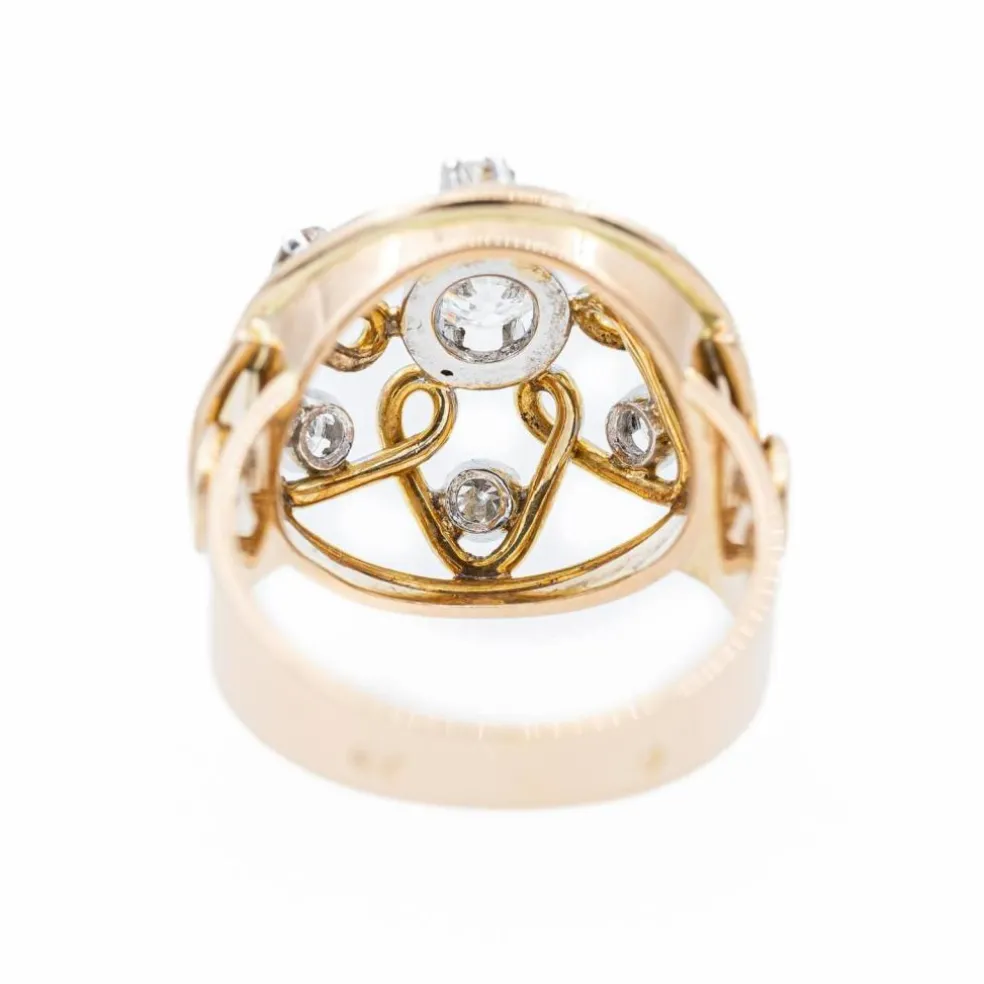 Bague Cocktail Or jaune Diamant