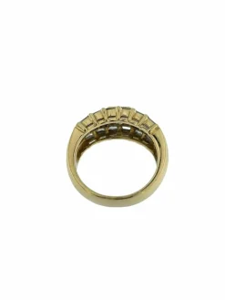Bague cocktail or jaune diamant radiant 0.80ct certificat HRD