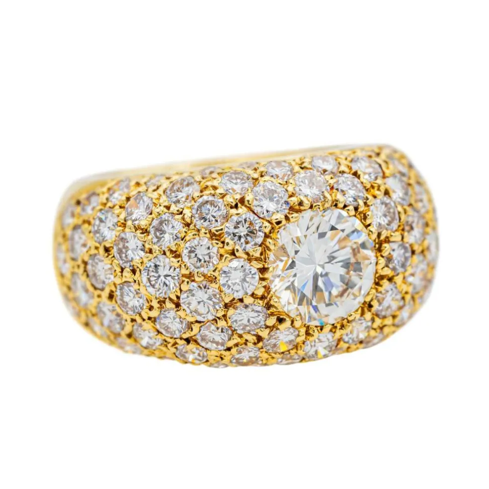 Bague Cocktail Or jaune Diamant