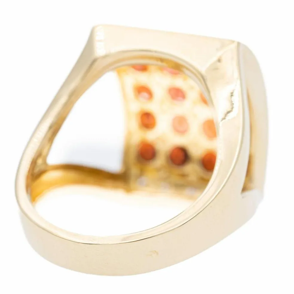 Bague Cocktail Or jaune Grenat