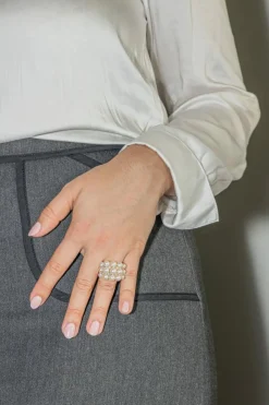 Bague Cocktail Or jaune Perle