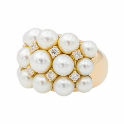 Bague Cocktail Or jaune Perle
