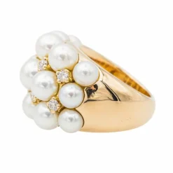 Bague Cocktail Or jaune Perle
