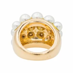 Bague Cocktail Or jaune Perle