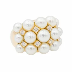 Bague Cocktail Or jaune Perle