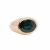 Bague cocktail or jaune saphir ovale