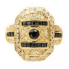 Bague Cocktail Or jaune Saphir