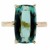 Bague cocktail or jaune, tourmaline 5,70 carats (circa 1950)