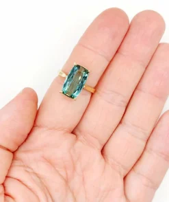 Bague cocktail or jaune, tourmaline 5,70 carats (circa 1950)