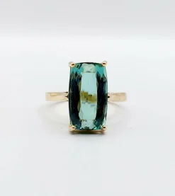 Bague cocktail or jaune, tourmaline 5,70 carats (circa 1950)