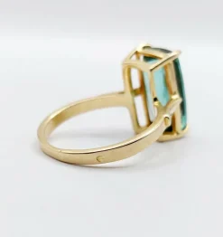 Bague cocktail or jaune, tourmaline 5,70 carats (circa 1950)