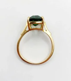 Bague cocktail or jaune, tourmaline 5,70 carats (circa 1950)