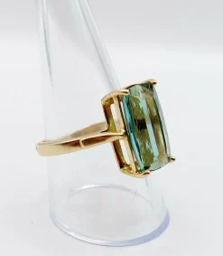 Bague cocktail or jaune, tourmaline 5,70 carats (circa 1950)