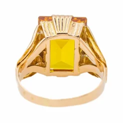 Bague Cocktail Or rose Citrine
