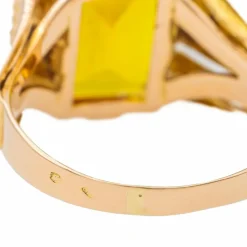 Bague Cocktail Or rose Citrine