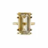 Bague cocktail or rose 18k ornée d'une citrine de 6.65 carats art deco