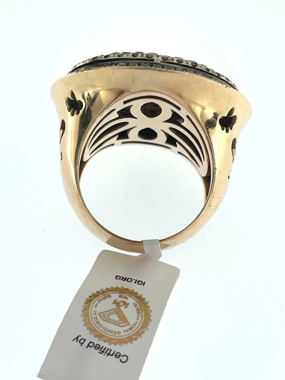 Bague Cocktail Piero Milano Or Rose 3,50 ct Diamants Certifiés IGI