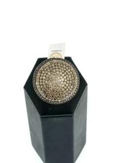 Bague Cocktail Piero Milano Or Rose 3,50 ct Diamants Certifiés IGI