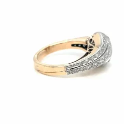 Bague Cocktail Rétro Or Diamant