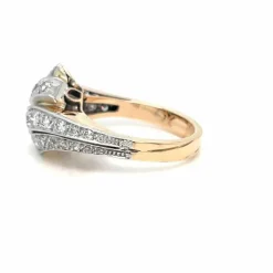 Bague Cocktail Rétro Or Diamant