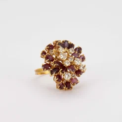 Bague cocktail Rubis et Diamants