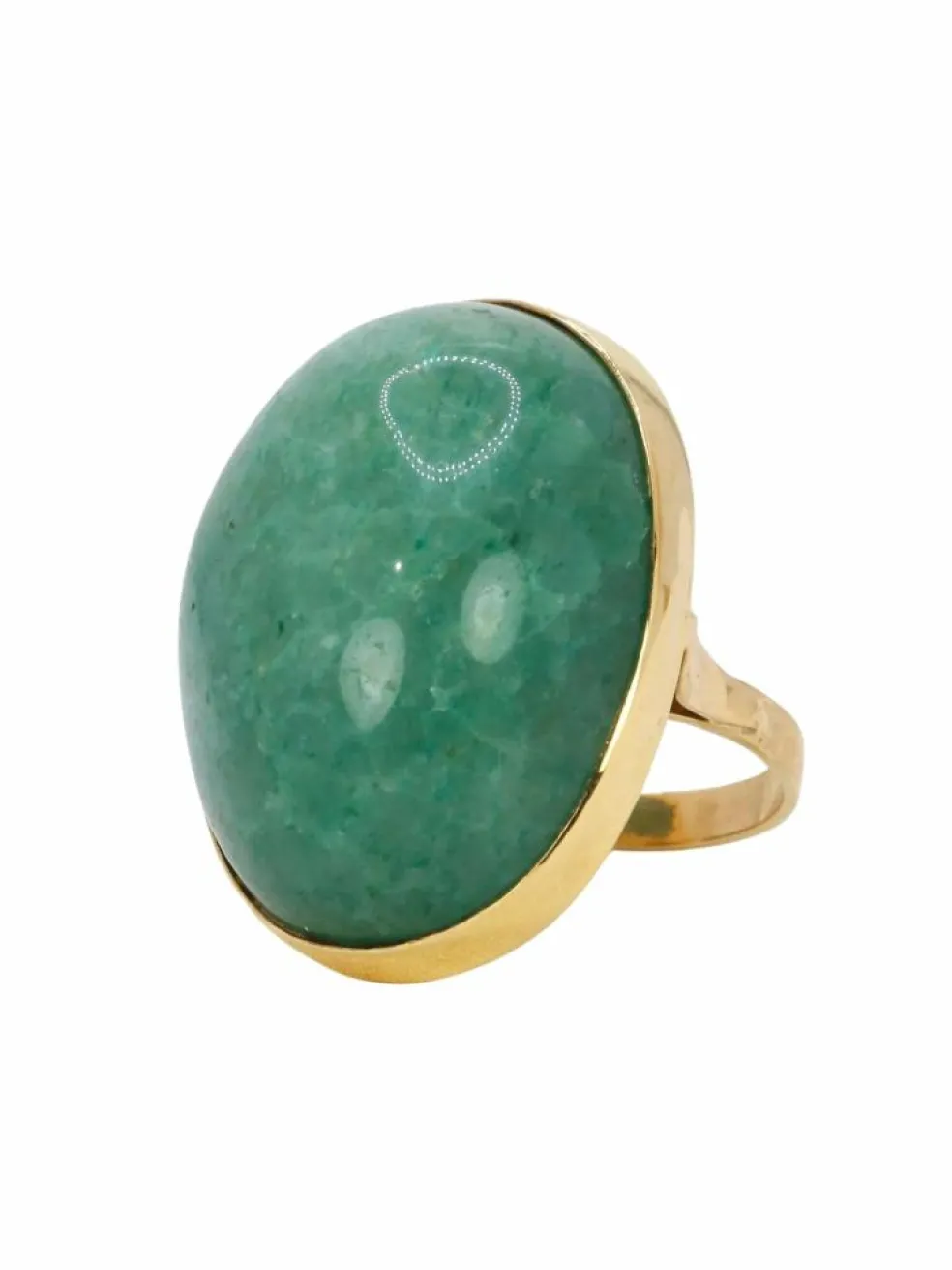Bague cocktail vintage or jaune amazonite 64 ct