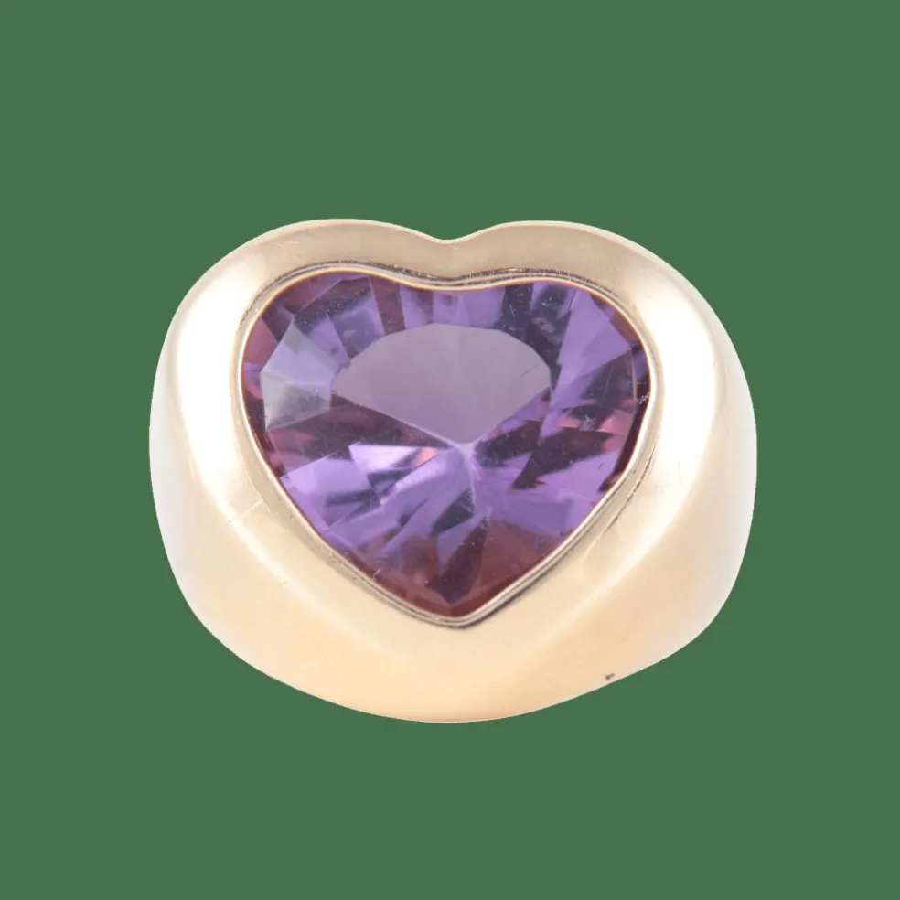 Bague Coeur Améthyste