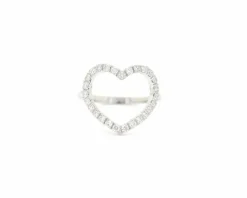 Bague coeur avec diamants de 0,37 ct