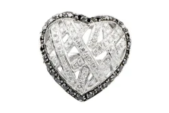 Bague Coeur diamant en or blanc