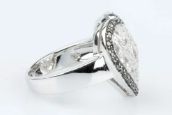 Bague Coeur diamant en or blanc