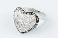 Bague Coeur diamant en or blanc