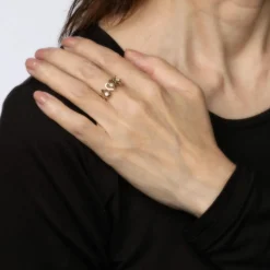 Bague Coeur Diamant Vintage Or Jaune