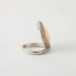 Bague Coeur Diamants Nacre