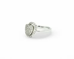 Bague coeur King Charles avec diamants