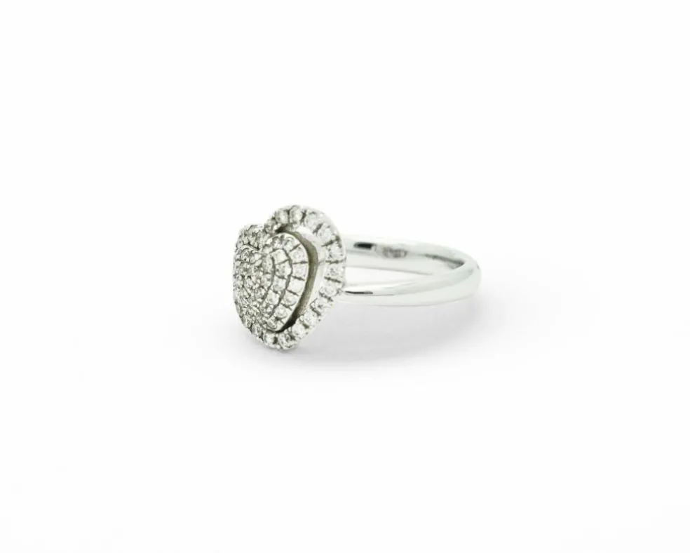 Bague coeur King Charles avec diamants
