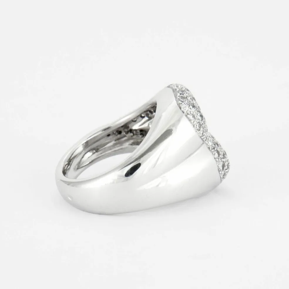Bague Coeur pavage Diamants
