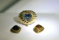 bague Coeur Péridot Citrine Topaze interchangeable