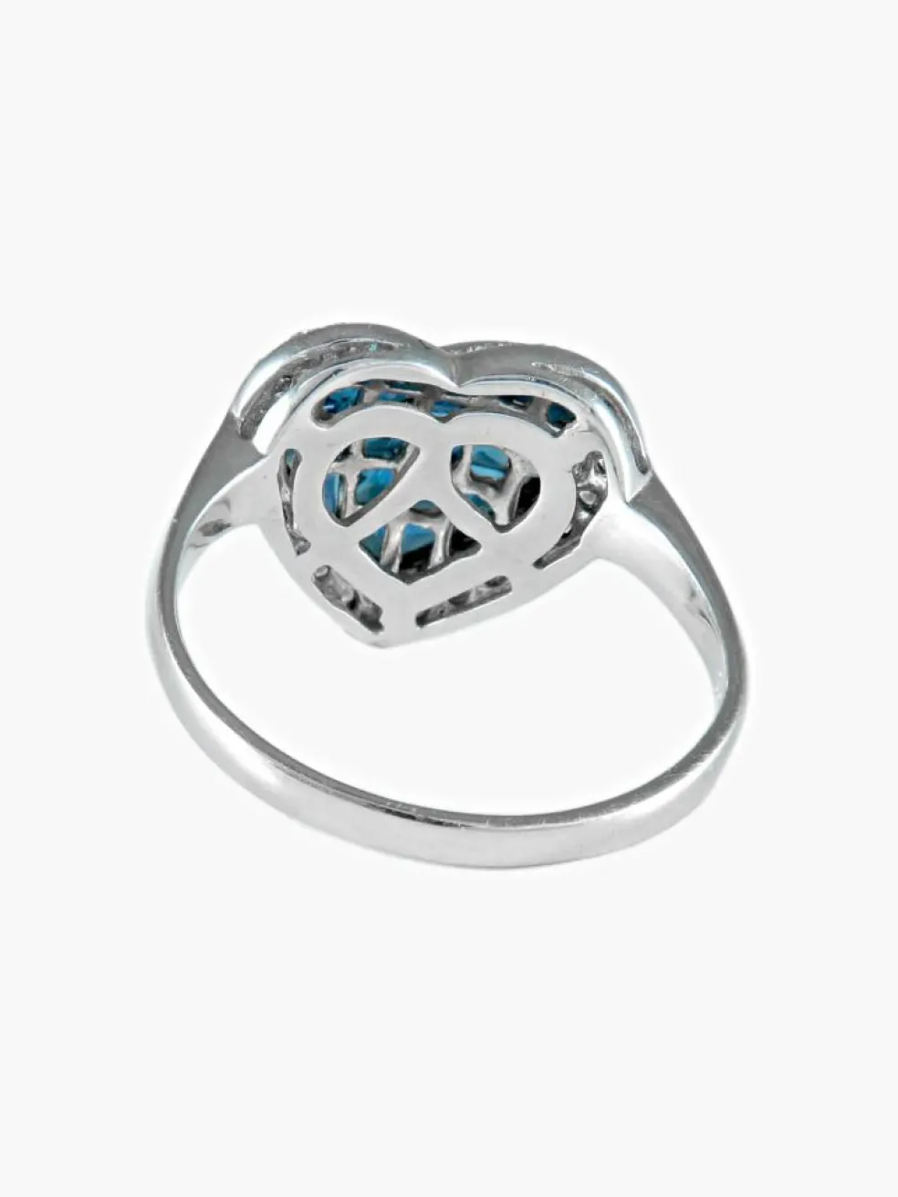 Bague Coeur Saphirs Diamants
