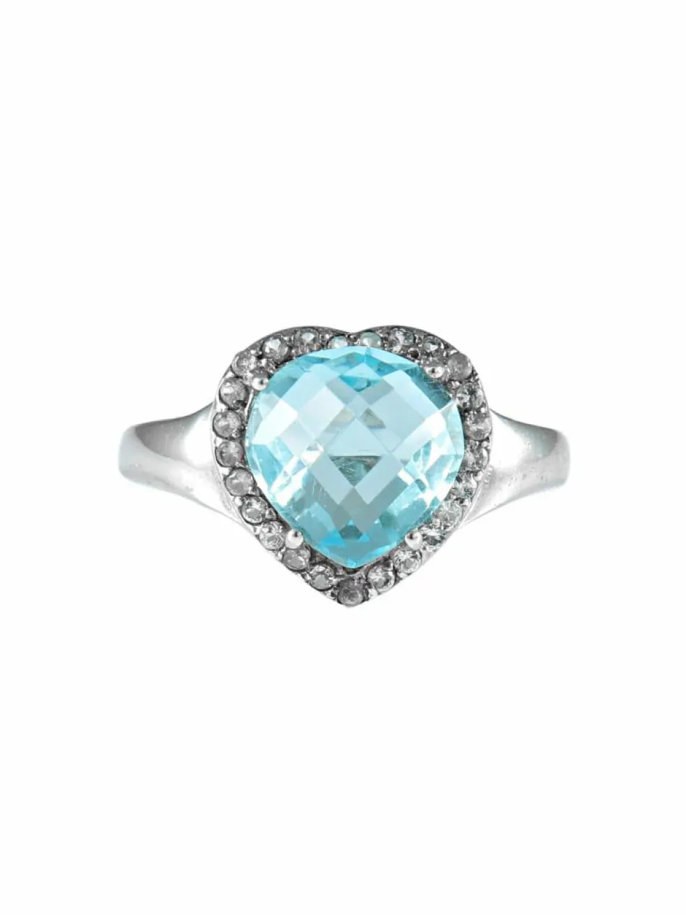 Bague COEUR topaze et argent