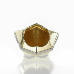Bague Conique en Or Jaune et Diamants