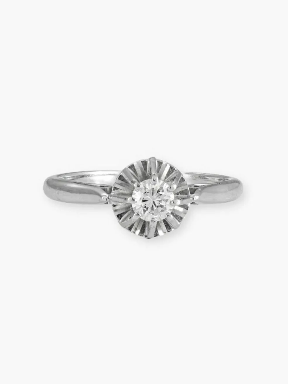 Bague "Constance" or blanc 18kt et diamant 0,24 carat