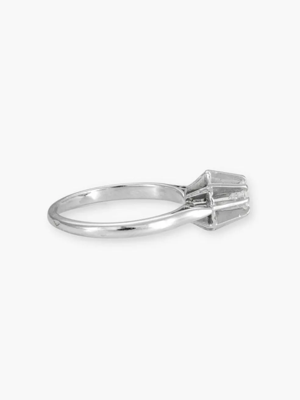 Bague "Constance" or blanc 18kt et diamant 0,24 carat