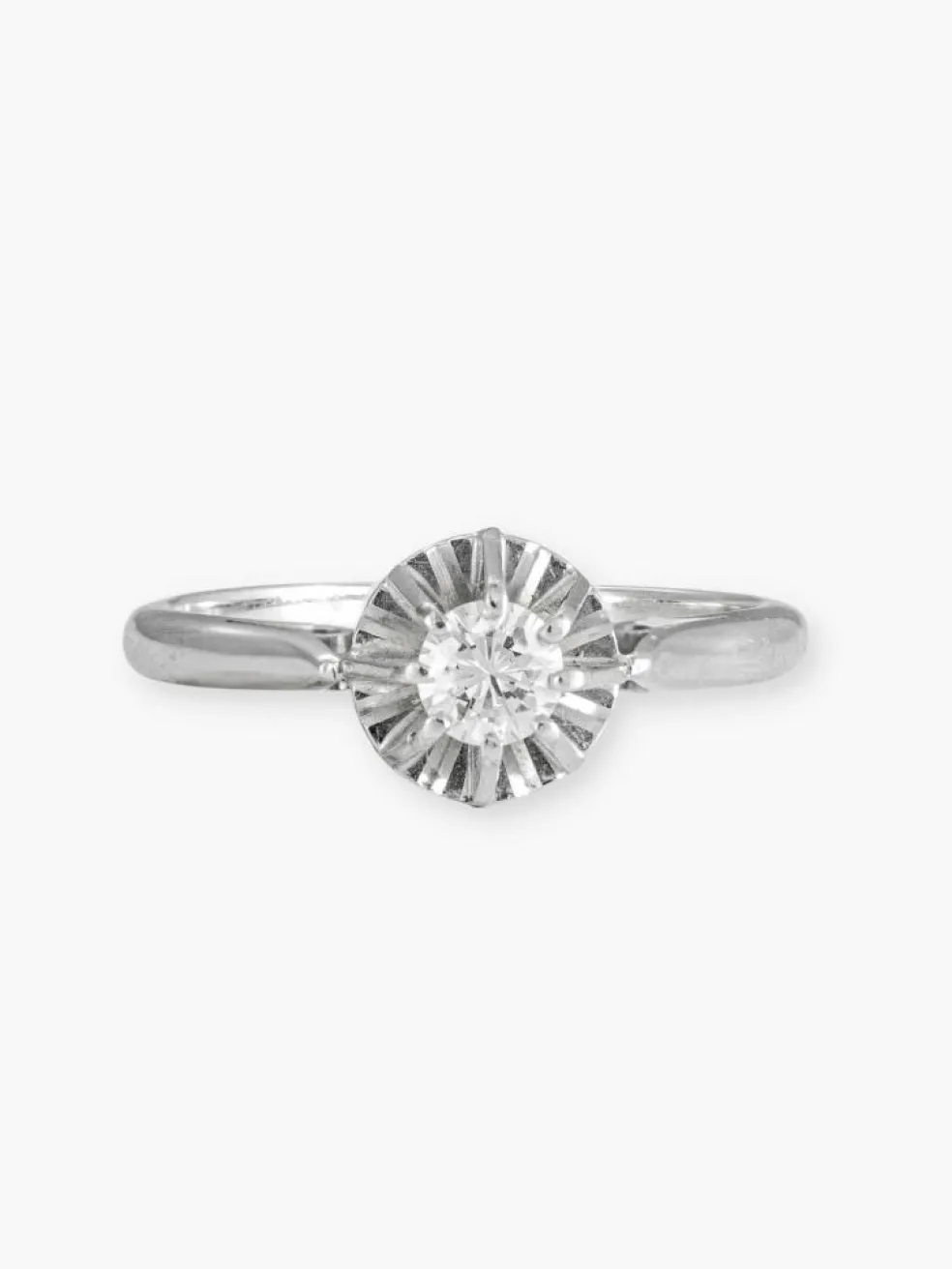 Bague "Constance" or blanc 18kt et diamant 0,24 carat