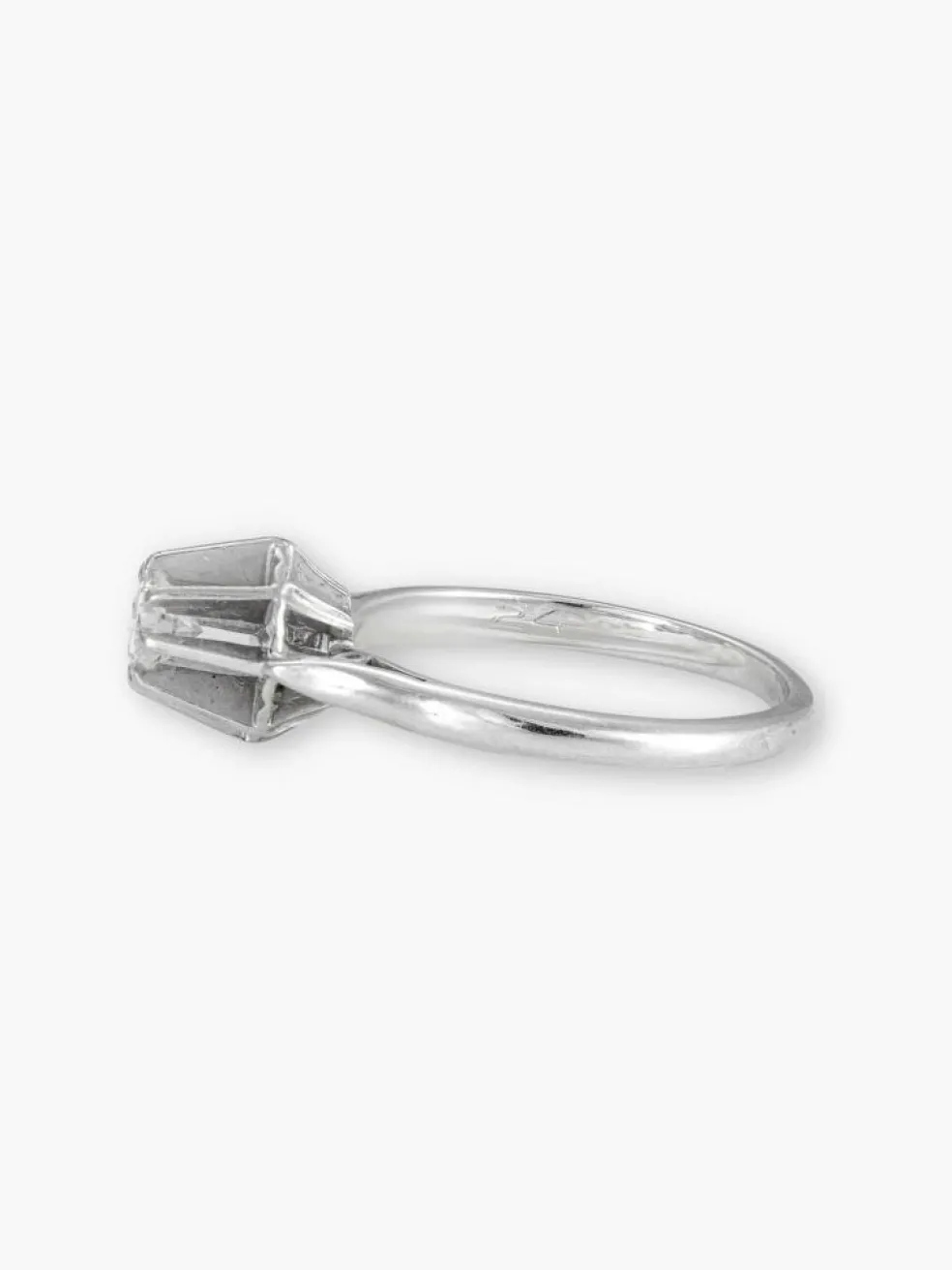 Bague "Constance" or blanc 18kt et diamant 0,24 carat